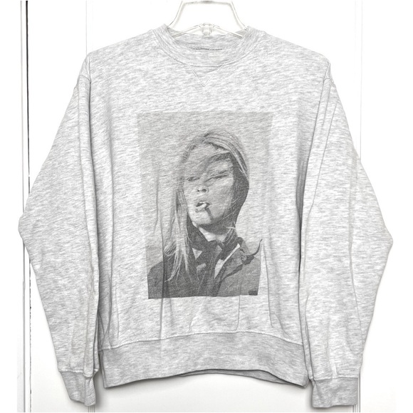 ANINE BING TERRY O’NEILL Brigitte Bardot Crewneck Ramona Pullover Sweatshirt XS - Picture 6 of 16